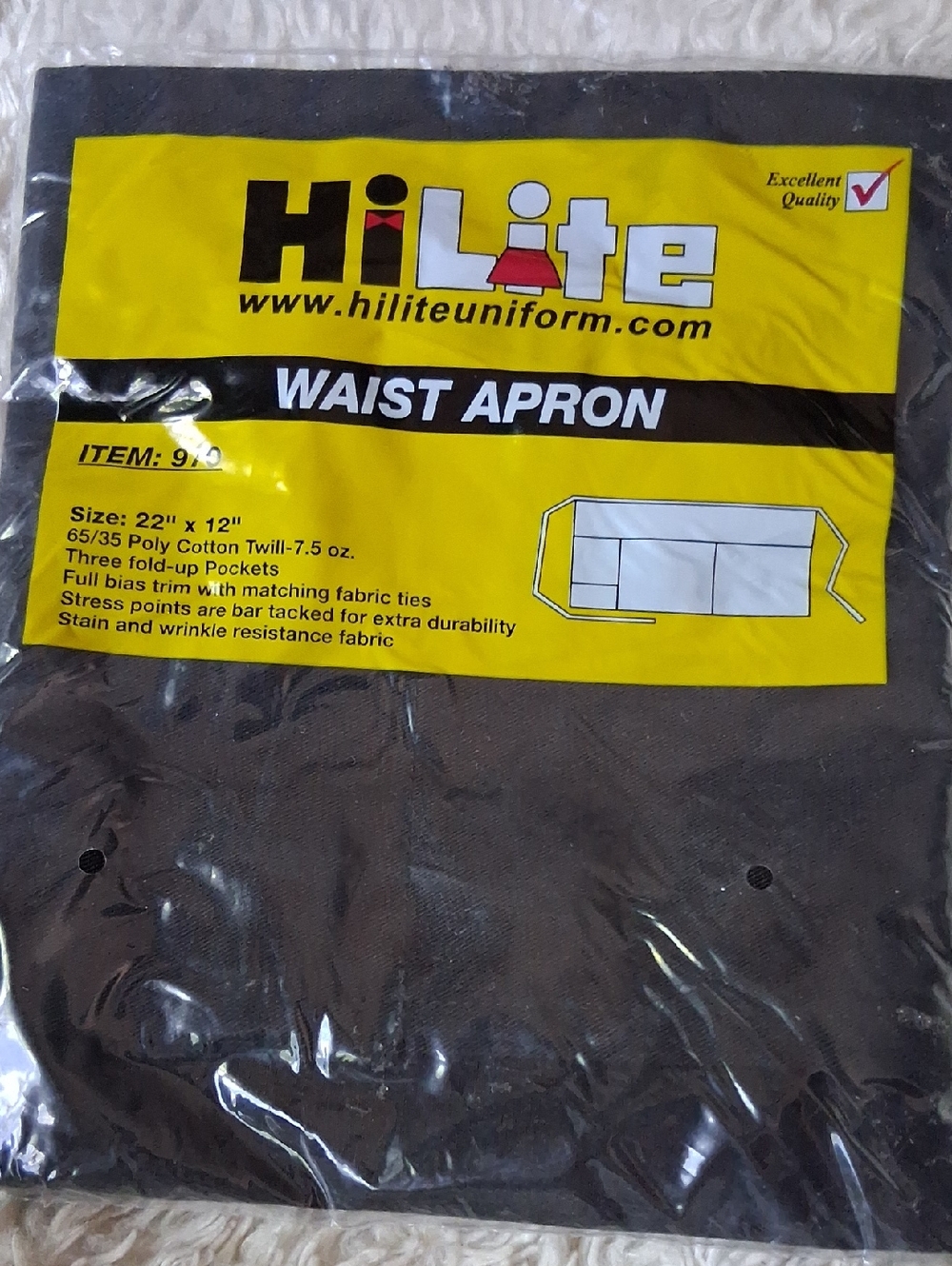 NWT! HiLite Waist Apron in Black